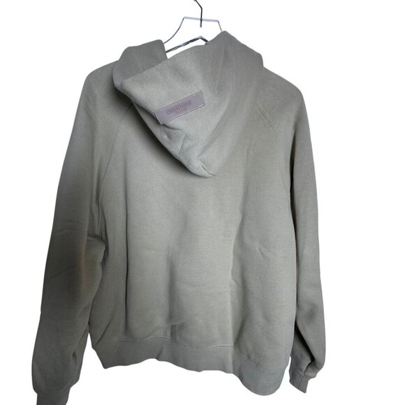New Essentials Fear Of God Front Logo Pullover Hoodie Sage Size Small - Picture 4 of 10